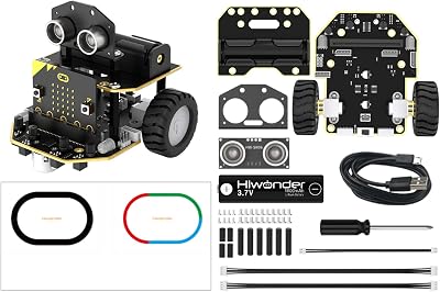 Nexbit Microbit V2 Smart Robot Kit Programming STEM Science Educational Robot with AI Vision Camera for Robotic Beginner Learning Graphical Makecode Coding Car, Starter Kit