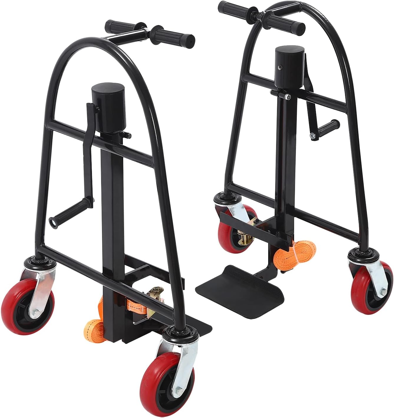 Manual Furniture and Crate Mover with Wheels Heavy Duty Furniture Movers Industrial Machinery Mover Packaging Furniture Moving Tool -1300 lbs Capacity, 11.8 Lift Height, Set of 2