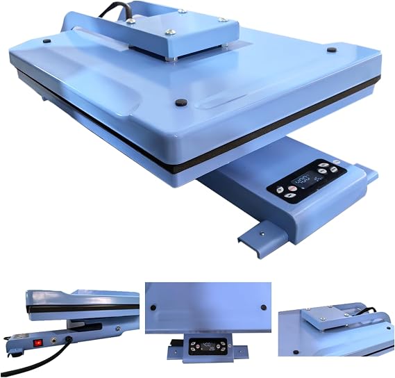 H-E Newly Developed Easy Heat Press 16x20in Fully Automatic Control 16in x 20in Heat Press Machine Industrial Quality Digital Sublimation Heat Transfer Machine for T-Shirt Thick Thin Fabrics, blue