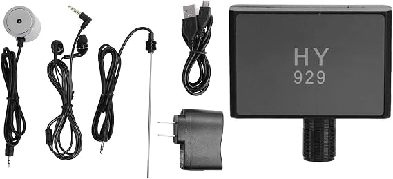 Leak Detector Kit, Dual Probe Design Water Leakage Detection Monitor Enhanced High Strength Leak Detection Tool Water Pipe Leak Detector, 2.4 x 1.6 x 0.8in, US Plug 110-240V, Black