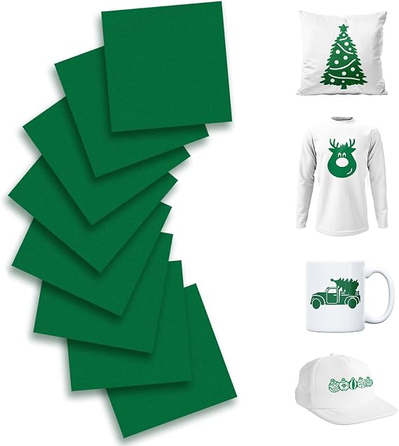 8Pcs Green Infusible Transfer Ink Sheets Bundle for Cricut Mug Press