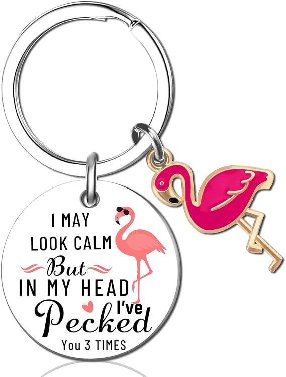 Flamingo Gifts for Women Pink Flamingo Decor Keychain for Women Friends