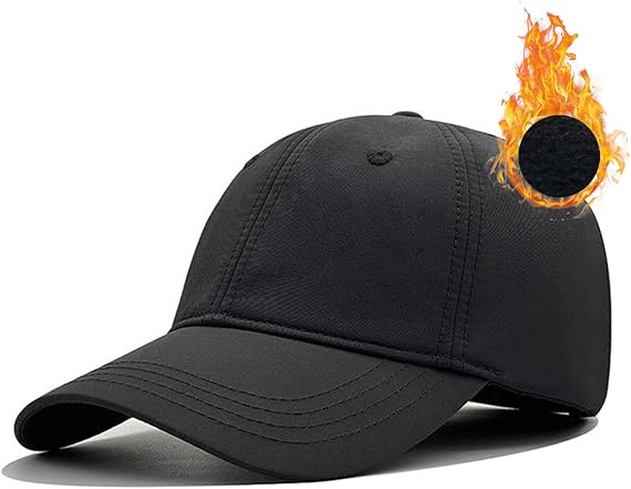 Waterproof Quick Dry Baseball Caps Men's Winter Fleece Lined Warm Back Closed Baseball Hats K220