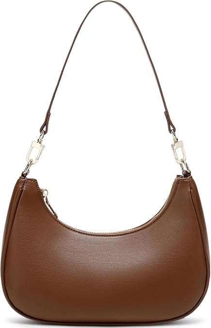 Women's Shoulder Bags Cute Hobo Purses Vintage Handbags with Zipper Lightweight Underarm for Dating Shopping Gift