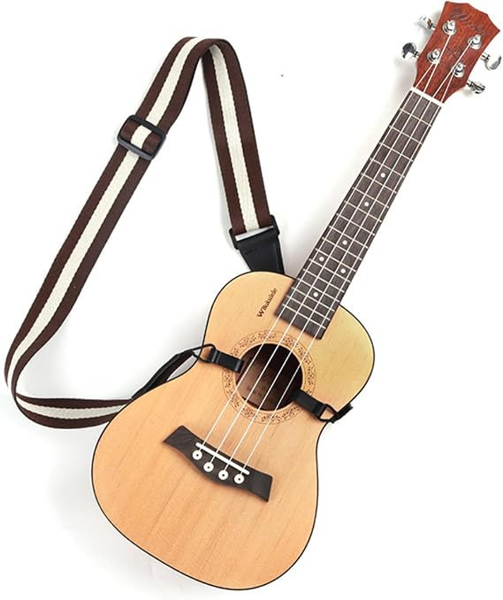 Adjustable No-Drill Ukulele Strap with Double J Hooks