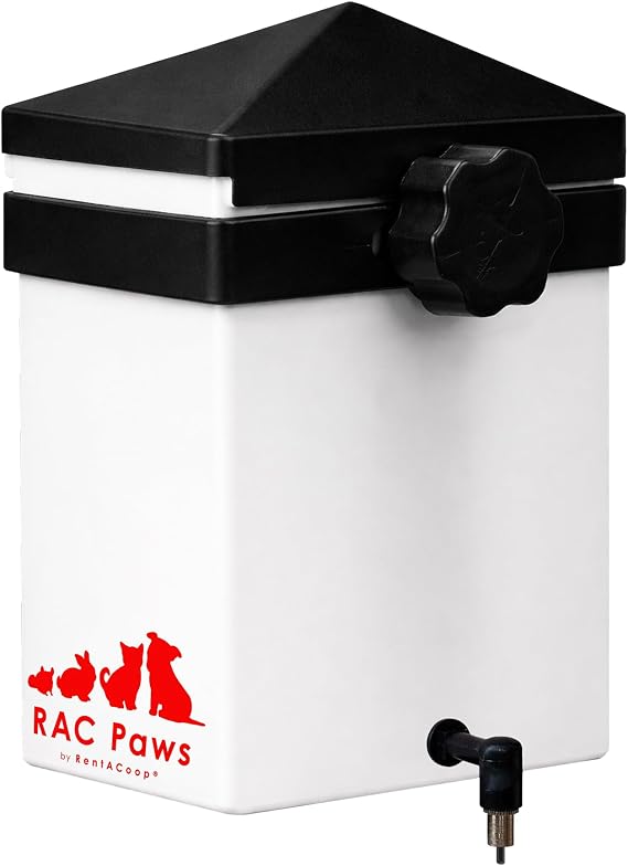 RentACoop 64oz Small Animal Drinker with No-Drip Brass Nipple