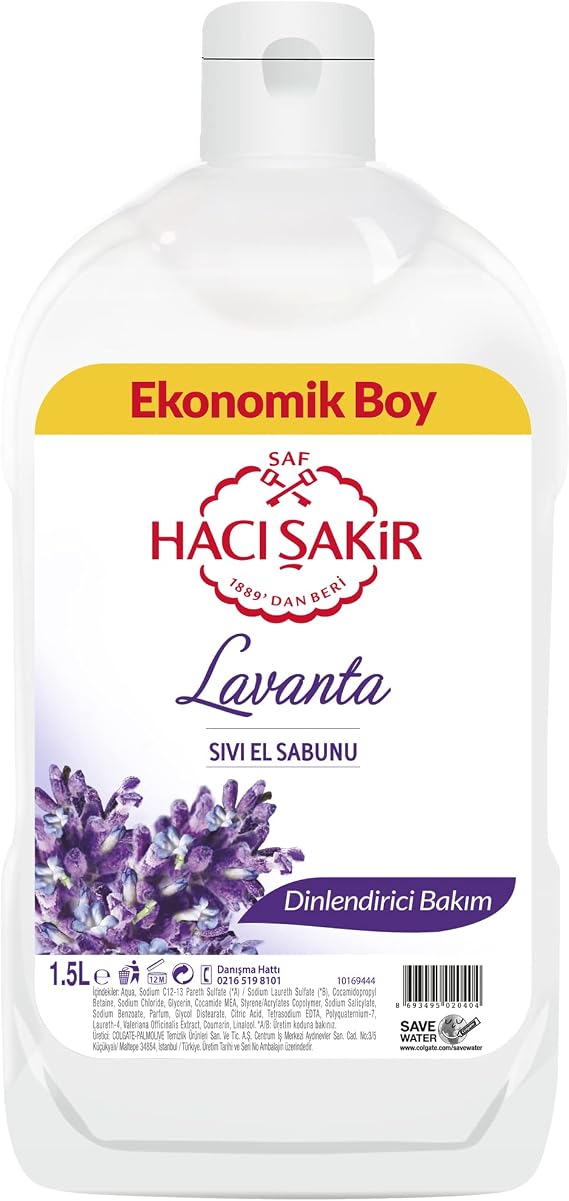 Hacı Şakir Sıvı Sabun, Lavanta,1500 ml