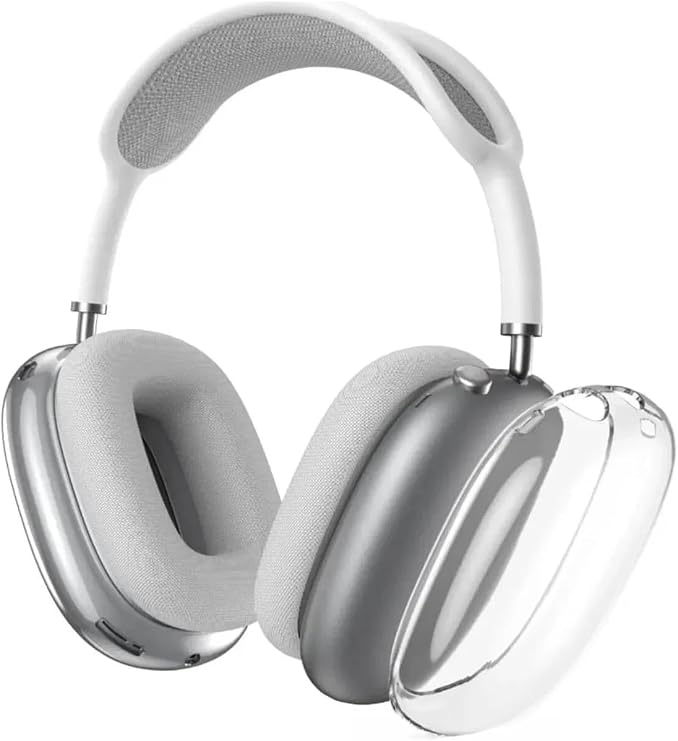 AirPods Max/AirPods Max 2 Uyumlu Şeffaf Silikon Koruyucu Kılıf Çizilme ve Darbe Korumalı Şeffaf Tasarım