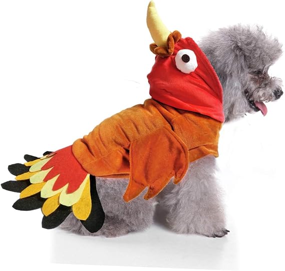 BWOGUE Turkey Dog Costume, Thanksgiving Dog Turkey Outfit, XS for Dog, Cat