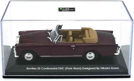 43214bur 1961 Bentley Continental S2 Park Ward DHC Convertible Burgundy 1-43 Diecast Car Model