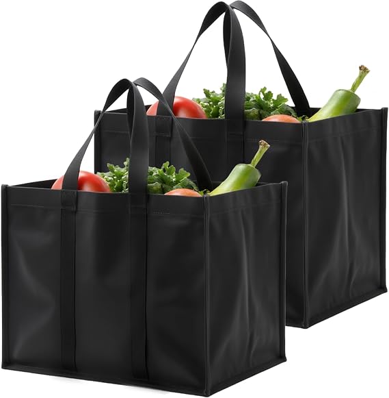 Luxiremi 2 Pcs Reusable Shopping Bags for Groceries, Picnic and Camping