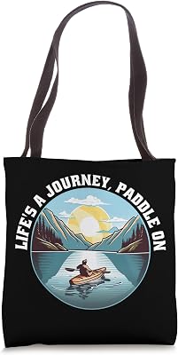 Kayaks Kayaker paddle-on Canoes-Boating Kayaking Tote Bag