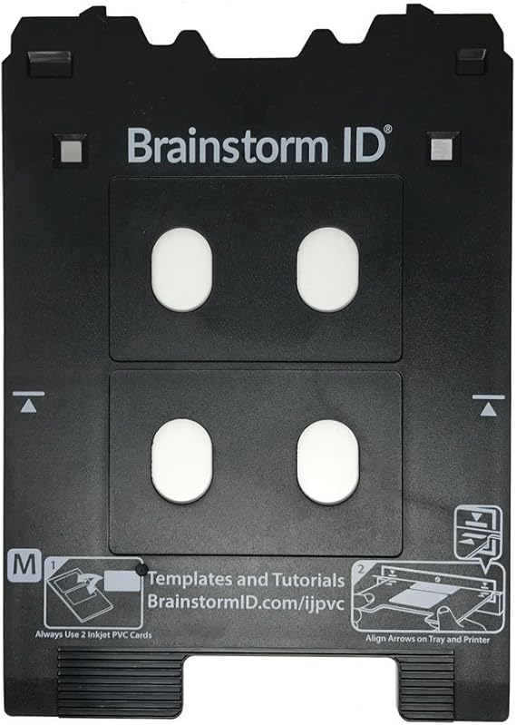 Brainstorm ID Inkjet PVC Card Tray for Canon PIXMA TS80XX, TS81XX, TS90XX, TS91XX Series Printers (Canon M Tray Printers)