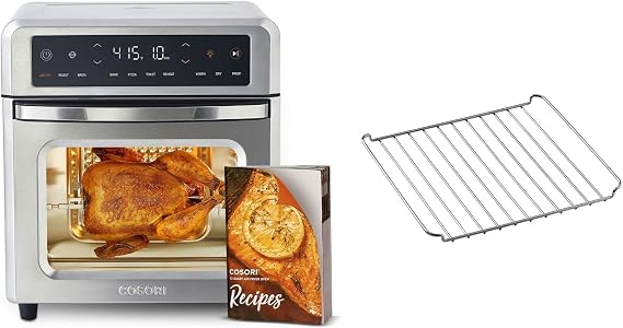 COSORI Air Fryer Toaster Oven, 13 Qt Airfryer Fits 8" Pizza, 11-in-1 Functions & Wire Oven Rack, Cooling Rack for Cooking and Baking, Air Fryer Accessories & Replacements,Dishwasher Safe
