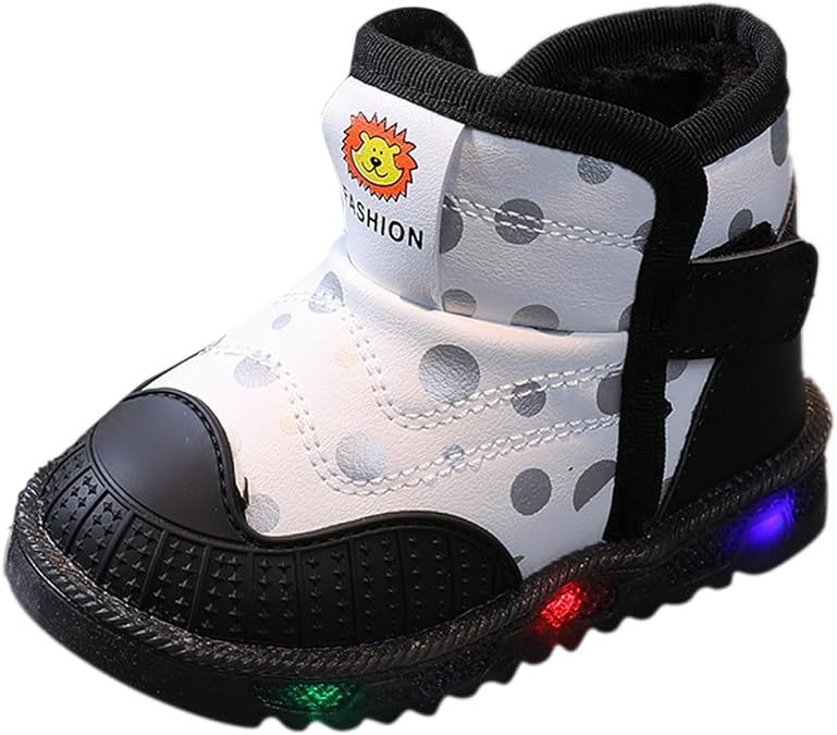 Toddler Warm Children Luminous Cotton Light Boots Led Baby Girls Boys Kids Shoes Winter Big Girls Insulated Winter