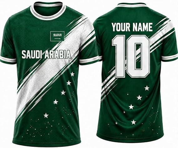 Saudi Arabia Soccer Jersey Men Women, Saudi Arabia Jersey Soccer Fan Apparel, KSA Football Shirt for Stadium