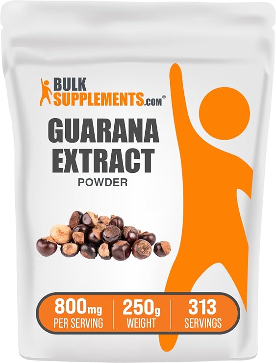 Guarana Extract Powder (22% Caffeine) - Brazil Seed for Weight Loss - Caffeine Supplements - Caffeine Powder - Natural Caffeine - Caffeine Powder For Water (250 Grams - 8.8 oz)
