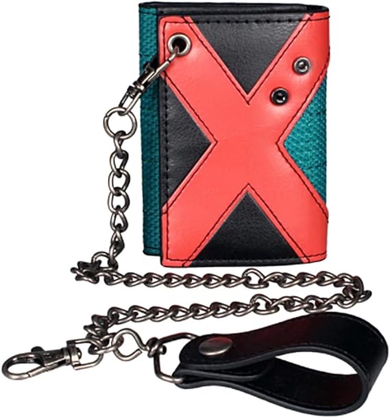 Juboo Hero Academy Themed Trifold Clutch Wallet With Chain