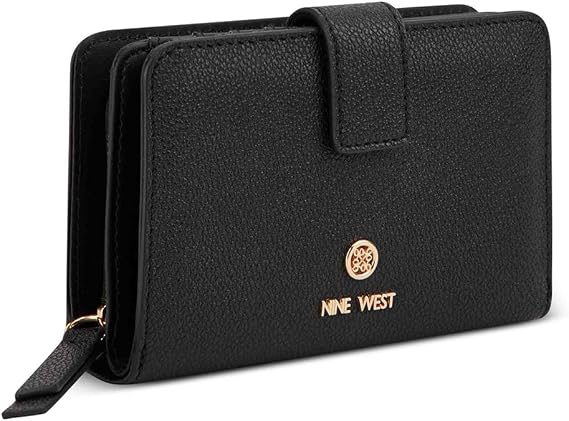 Nine West Lockup 9s French Wallet, Black