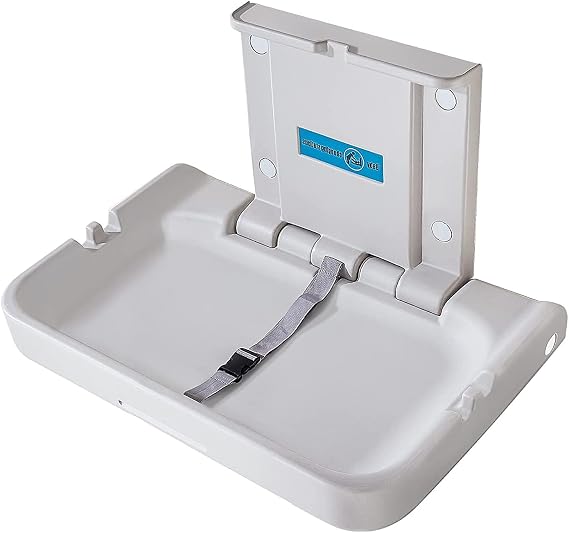 modunful Baby Changing Unit with Sign, Wall Mounted Foldable Diaper Changing Stations, Wall Mounted Fold Down Baby Diaper Changing Table for Commercial Restrooms