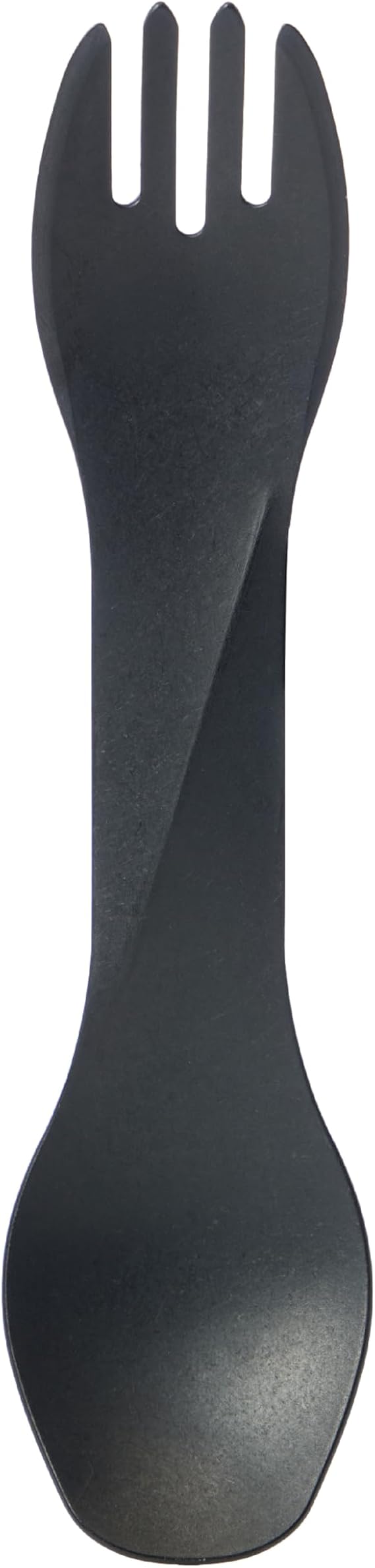 humangear GoBites Uno | Travel & Camping Utensils | Portable & Convertible Dining Ware | Multi-Functional Spork, Black Titanium