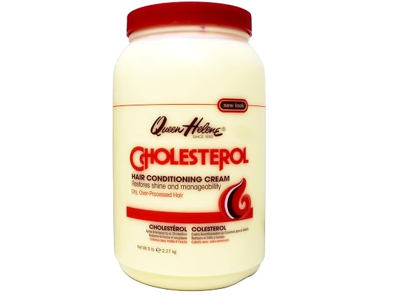 Queen Helene Cholesterol Hair Conditioning Cream, Deep Moisture Restores Shine & Manageability for Dry Over-Processed Hair, 5 lb