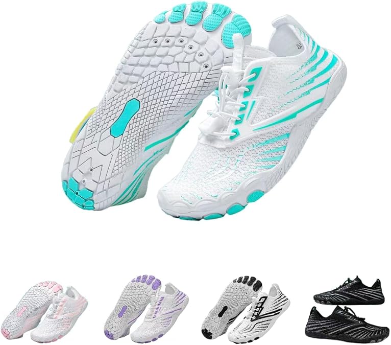 Barefoot Shoes Women,2025 New Hike Barefoot Shoes for Women Men - Breathable & Non-Slip Athletic Footwear, Wide Toe Water Shoes, Neuropathy Shoes for Women, Women's Water Shoes, Non-Slip Wide Toe Water Shoes for Women Men, Surfing Quick Dry Sports Shoes