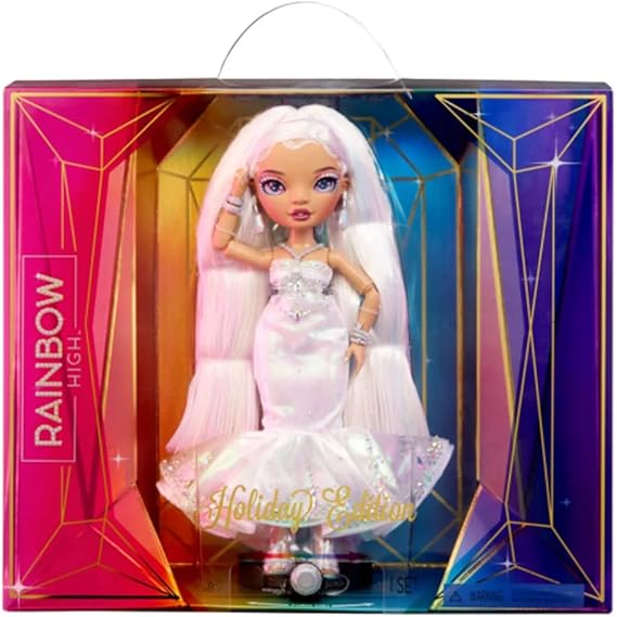 Rainbow High Holiday Editon Collectors Fashion Doll 2022 - ROXIE GRAND - Includes Multicoloured Hair, Iridescent & Diamond Gown, and Premium Doll Accessories - Great Gift for Kids Ages 6+