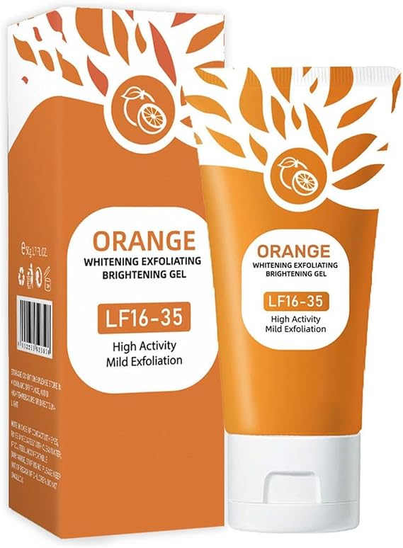 Purifying Exfoliating Gel, Orange Exfoliating Gel, Moisturizing Smoothing Tighten Pores, Brightening Exfoliatings Peeling Gels (1pc, 50g)
