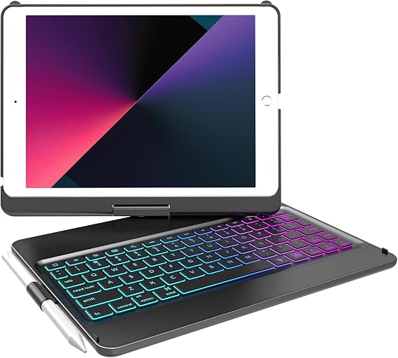 MMK Touch for iPad 9th/8th/7th Generation Case with Keyboard (10.2", 2021)
