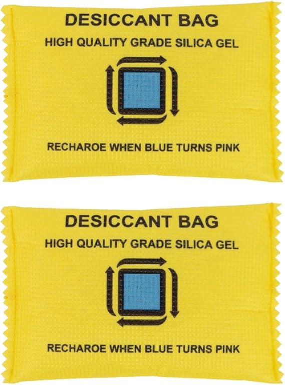 2 Pack Rechargeable Silica Gel Desiccant Packs,100g Each Moisture Absorbers