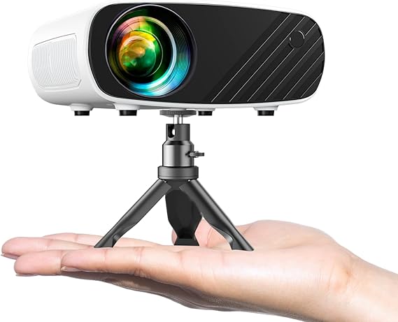 Mini Projector, ELEPHAS Portable Projector for iPhone, Synchronize Smartphone Screen, Movie Projector with 1080P HD/200 Screen Support, Compatible with Android/iOS/TV Stick/HDMI/USB/SD