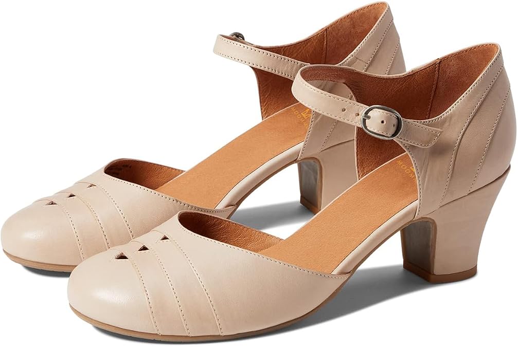 MOOMMO Women Vintage Low Chunky Heel Mary Jane Shoes Pumps Round Closed Toe Cut-out Dress Sandals Ankle Strap 2" Block Heels Mary Janes Dress Shoes Rainbow Patchwork Buckle Office Party Fall 4-11 M US