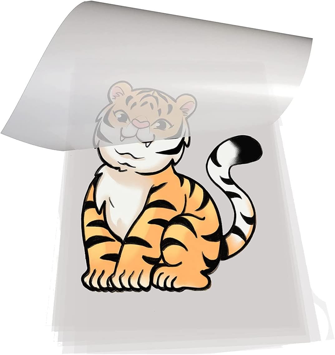 DTF Transfer Film 100 Sheets - A4 PET Heat Transfer Paper for DIY Directly on T-shirts, Socks, Bags, 8.3 X 11.7