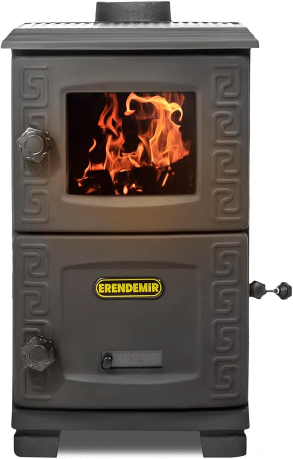 Rehome Mini Turbo Fireplace Casting Stove | Black | Erendemir