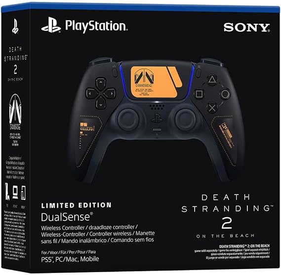 Sony PlayStation 5 DualSense Death Stranding 2 Wireless Game Controller, Limited Edition, Black, PS5/PC/Mac/Mobile Compatible Bilcom Guaranteed