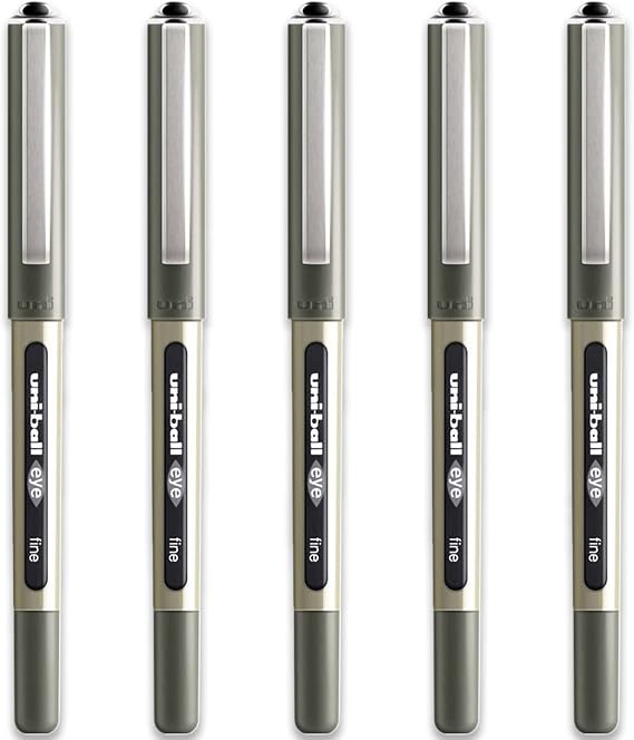 Uni-ball Eye Fine Rollerball Pen 0.7 mm Line Ub-157 Black Pack of 5