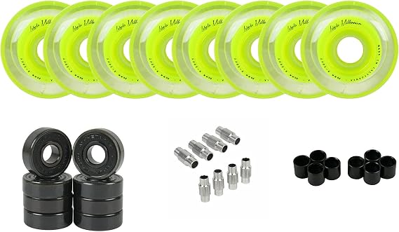 Labeda Millennium Gripper Roller Hockey Wheels, Ceramic Bearings, Choose Size/Color