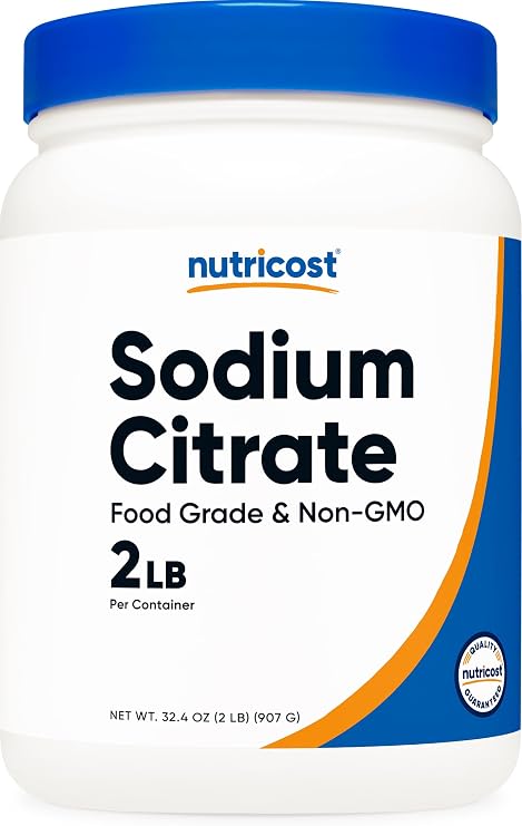Nutricost Sodium Citrate Powder 2LB (32.4oz) Food Grade, GMO-Free