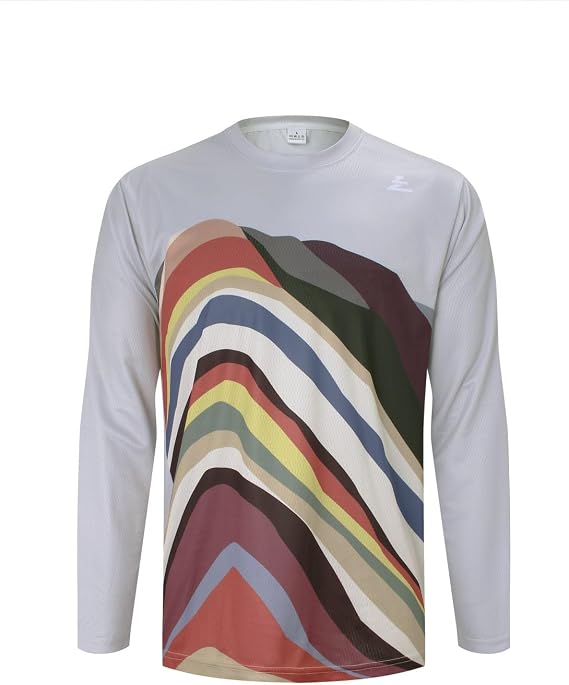 Mountain Bike Jersey Mens Long Sleeve Motocross Jersey Cycling Jersey Breathable Quick Dry Downhill BMX Off-Road