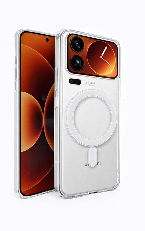 Fenza Xiaomi Mi 17 Pro Max ile Uyumlu Güçlü Mıknatıslı MagSafe Şeffaf Kamera Korumalı Telefon Kılıfı