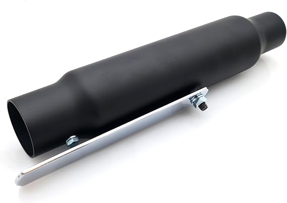 BikeTek Motorcycle Exhaust Universal Custome Matt Black Silencer 12" Short