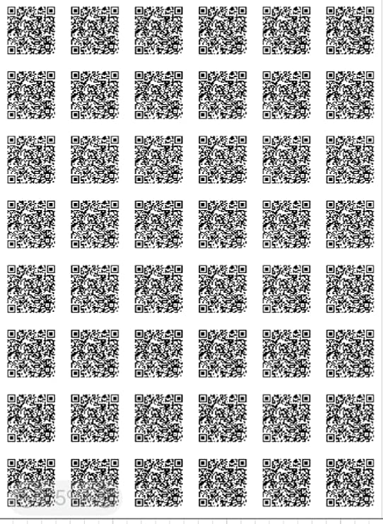 Custom QR Code Sticker Labels, kiss Cut Stickers, Different Sizes, Custom qr Sticker, smart qr Sticker (48 Labels Size 1")