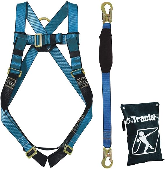 Tractel KIT-B01K Basic Fall Protection Kit with a Storage Bag, Blue/Black, One Size