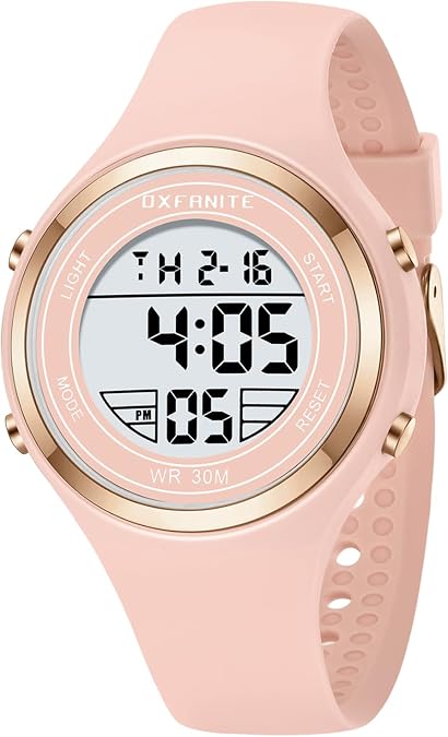Dayllon Women's Watches Fashion Outdoor Sport Waterproof Watches with Silicone Band Stopwatch Alarm Clock Calendar LED Multifunction Ladies Wristwatch