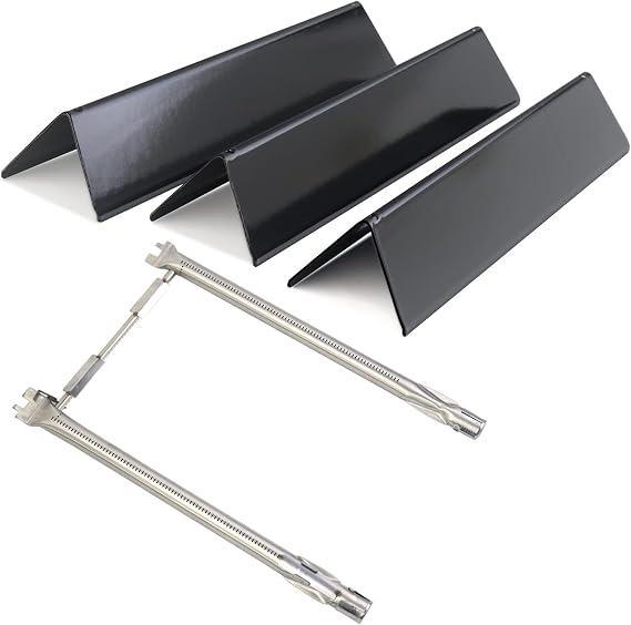 38.9 cm 7635 フレーバーライザー バー & 69785 グリル バーナーチューブ 交換用 ウェーバー スピリットI & II 200 シリーズ用 フロントコントロールパネル、Spirit E210、E220、S210、S220 グリルパーツキット
