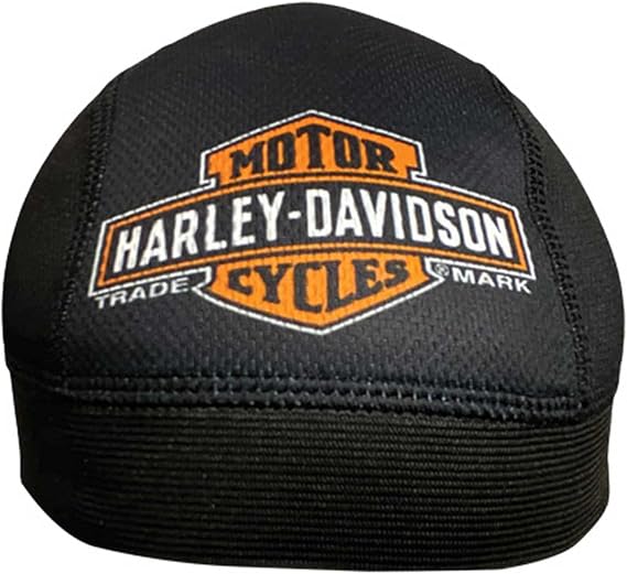 Harley-Davidson Men's Gated Bar & Shield Logo Polyester Skull Cap - Black