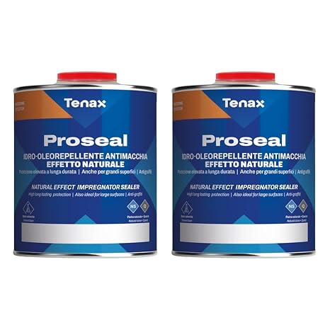 Tenax Proseal - Granite, Marble & Stone Sealer - 250mL (Pack of 2) Clear - Water Repellent - Industrial - 16.91 Fl Oz