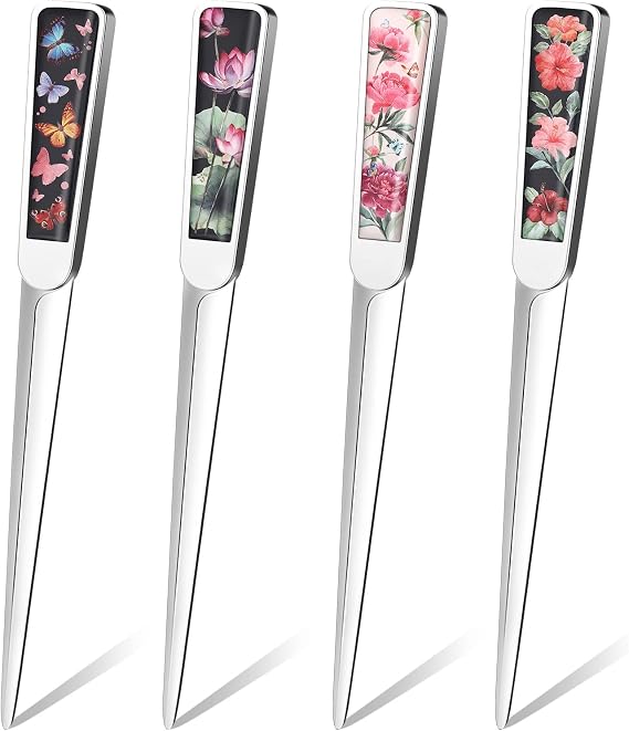 Chuangdi 4 Pcs Letter Opener Envelope Slitter Fancy Knife, Vintage Style