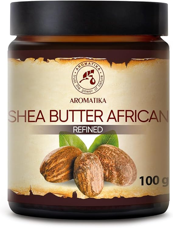 African Shea Butter 100g (Refined) - 100% Natural & Pure Shea Butter - Ghana - Best for Hair - Skin - Nail - Lip - Face - Body - Great for Beauty - Massage - Wellness - Karite Shea Butter